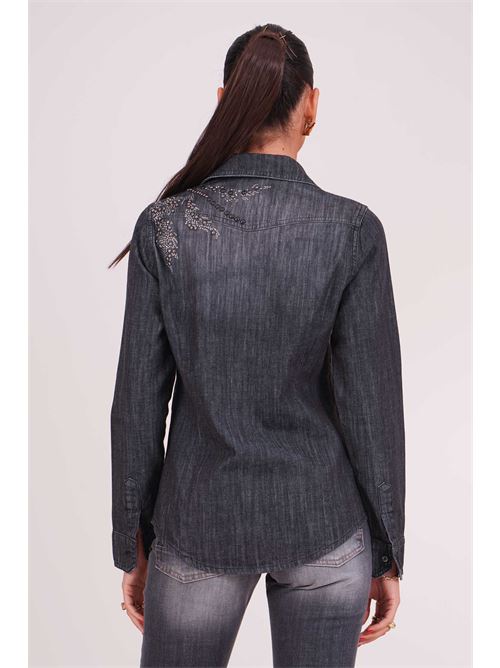 Camicia in denim con applicazioni Gold Digger Denim | A27N002CDENIM NERO
